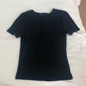 Urban outfitters black top size medium button down blouse